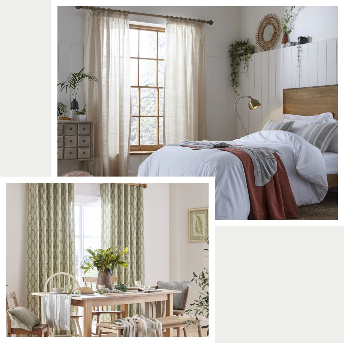 Examples of fabrics supplied by SilverBirch Curtains